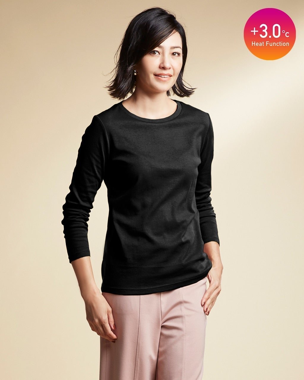 【ドゥクラッセ/DoCLASSE】のピュアヒートコットン・クルーネック インテリア・キッズ・メンズ・レディースファッション・服の通販 founy(ファニー) ファッション Fashion レディースファッション Fashion for Women トップス・カットソー Cut & Sew Tops シャツ・ブラウス・オフィスカジュアル Elegant Blouses & Button-Ups ロングTシャツ・Tシャツ Longline T-Shirts & Tees カットソー・ベーシックTシャツ Cut-and-Sewn Tops / Stretch Tees & Basics インナー Innerwear カットソー Cut and Sewn Top 定番 Standard, Basic Item ゴルフ Golf ブラック|ID: prp329100004848131 ipo3291000000035431913