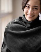 【ドゥクラッセ/DoCLASSE】のスヌード付き・ハイネックロングニット チャコール|ID: prp329100004848134 ipo3291000000035431929