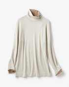 【ドゥクラッセ/DoCLASSE】のシルクフィール・配色スリットタートル ライトグレー|ID: prp329100004848142 ipo3291000000035431985