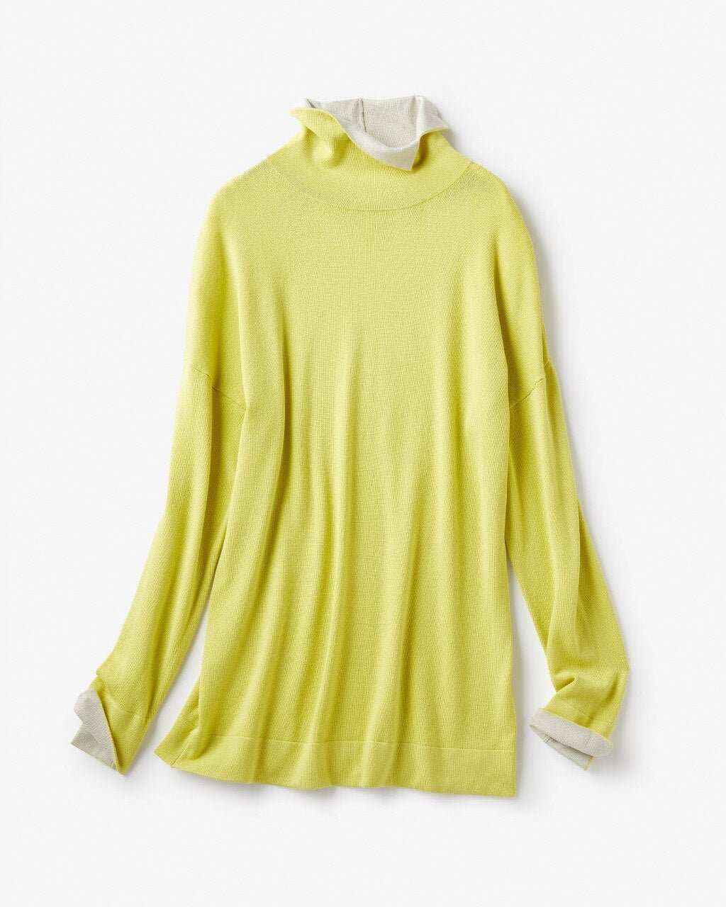 【ドゥクラッセ/DoCLASSE】のシルクフィール・配色スリットタートル インテリア・キッズ・メンズ・レディースファッション・服の通販 founy(ファニー) ファッション Fashion レディースファッション Fashion for Women トップス・カットソー Cut & Sew Tops ニット Knit Tops & Sweaters とろみ Fluid, Flowy Fabric スリット Slit, Slit Detail セーター Sweater, Knitwear タートル Turtleneck, Turtle Collar アップルイエロー|ID: prp329100004848142 ipo3291000000035431990