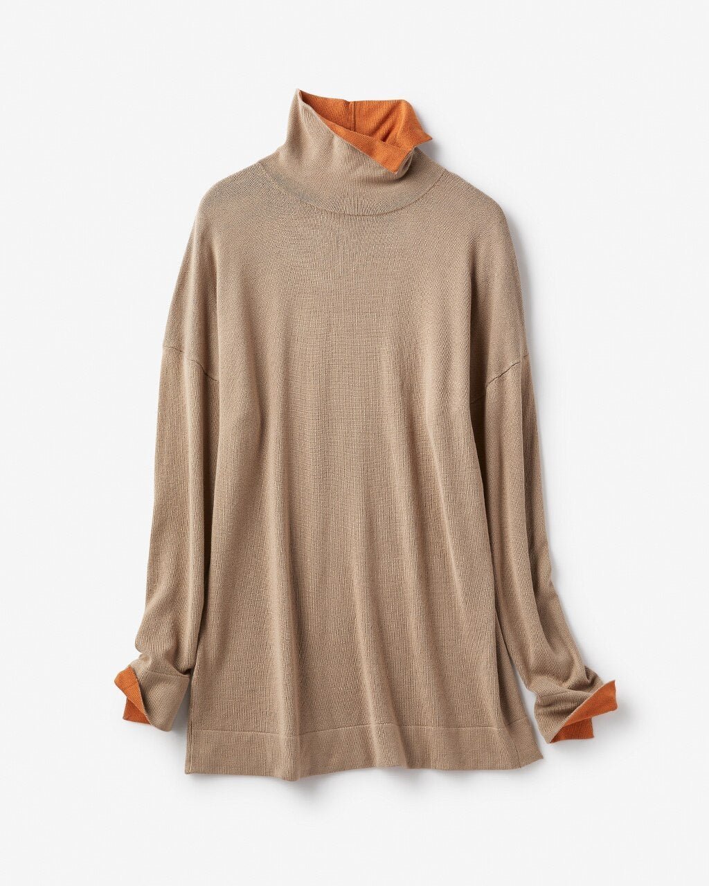 【ドゥクラッセ/DoCLASSE】のシルクフィール・配色スリットタートル インテリア・キッズ・メンズ・レディースファッション・服の通販 founy(ファニー) ファッション Fashion レディースファッション Fashion for Women トップス・カットソー Cut & Sew Tops ニット Knit Tops & Sweaters とろみ Fluid, Flowy Fabric スリット Slit, Slit Detail セーター Sweater, Knitwear タートル Turtleneck, Turtle Collar モカ|ID: prp329100004848142 ipo3291000000035431993