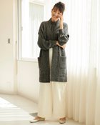 【ドゥクラッセ/DoCLASSE】のイタリア糸・アルパカ混ループジレ チャコール|ID: prp329100004848147 ipo3291000000035432043