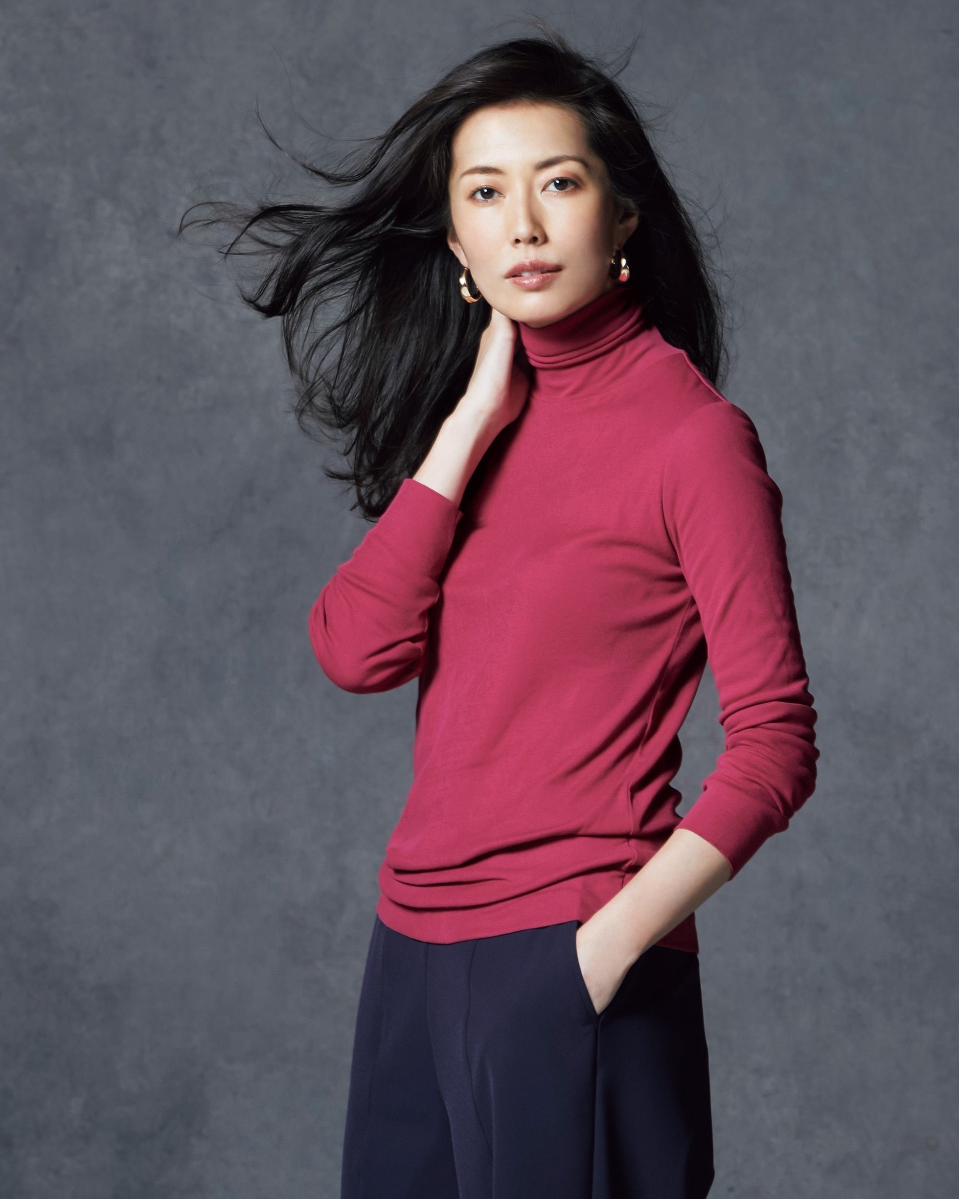 【ドゥクラッセ/DoCLASSE】のコットンダブルガーゼ・タートル(袖二重) インテリア・キッズ・メンズ・レディースファッション・服の通販 founy(ファニー) ファッション Fashion レディースファッション Fashion for Women トップス・カットソー Cut & Sew Tops シャツ・ブラウス・オフィスカジュアル Elegant Blouses & Button-Ups ロングTシャツ・Tシャツ Longline T-Shirts & Tees カットソー・ベーシックTシャツ Cut-and-Sewn Tops / Stretch Tees & Basics カットソー Cut and Sewn Top マゼンタ|ID: prp329100004848154 ipo3291000000035432124