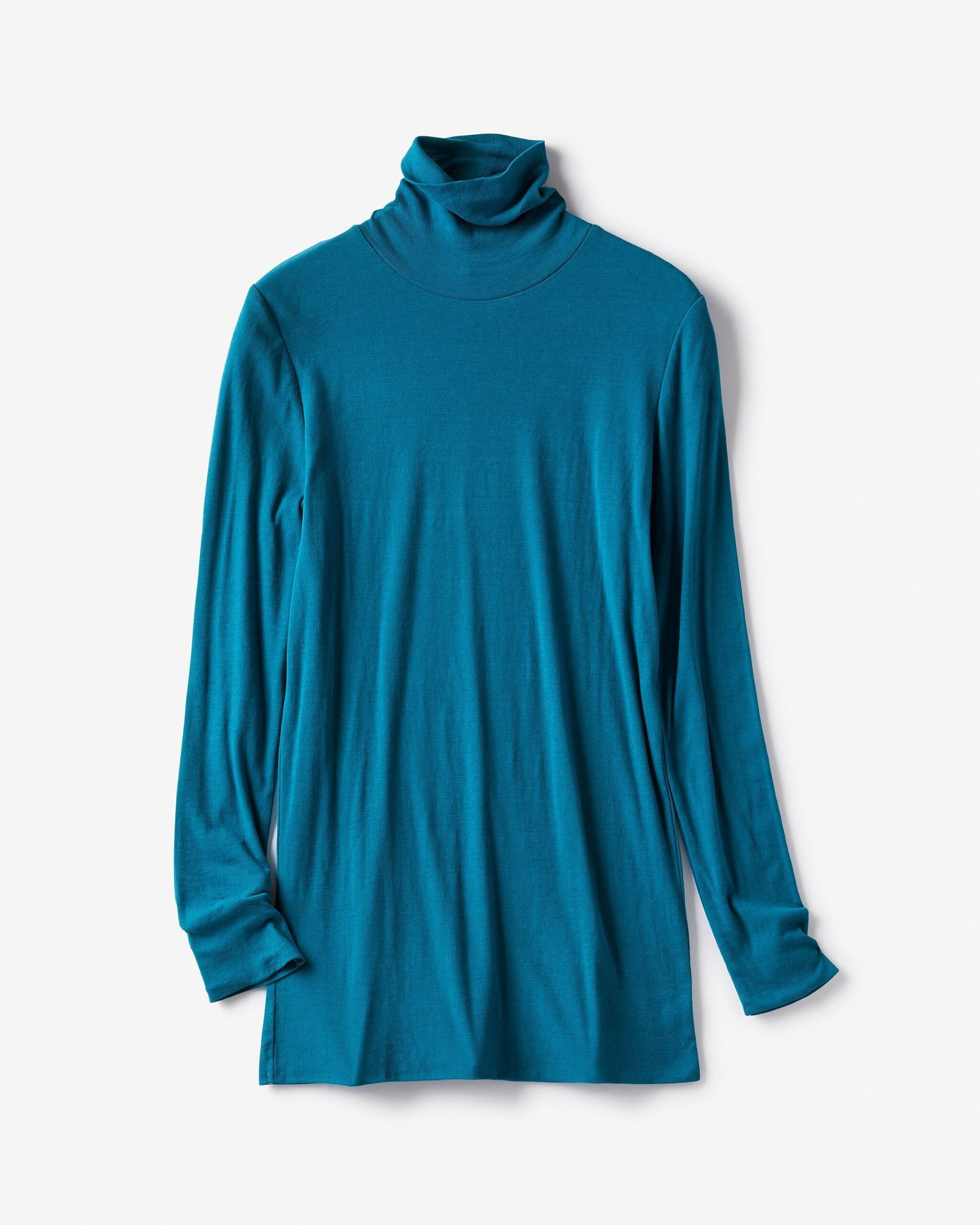 【ドゥクラッセ/DoCLASSE】のコットンダブルガーゼ・タートル(袖二重) インテリア・キッズ・メンズ・レディースファッション・服の通販 founy(ファニー) ファッション Fashion レディースファッション Fashion for Women トップス・カットソー Cut & Sew Tops シャツ・ブラウス・オフィスカジュアル Elegant Blouses & Button-Ups ロングTシャツ・Tシャツ Longline T-Shirts & Tees カットソー・ベーシックTシャツ Cut-and-Sewn Tops / Stretch Tees & Basics カットソー Cut and Sewn Top ターコイズ|ID: prp329100004848154 ipo3291000000035432134