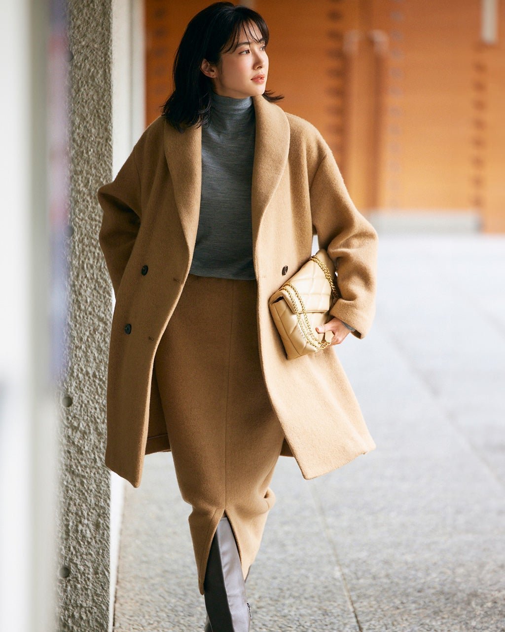 【ドゥクラッセ/DoCLASSE】のライトピュアウール ・スリットスカート 人気、トレンドファッション・服の通販 founy(ファニー) 　ファッション　Fashion　レディースファッション　Fashion for Women　スカート　Skirts　クール　Cool, Chic　スリット　Slit, Slit Detail　セットアップ　Set-Up, Coordinated Outfit　ロング　Long, Long-Length　秋　Autumn　 other-1|ID: prp329100004848158 ipo3291000000035432247