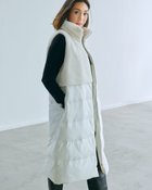 【ドゥクラッセ/DoCLASSE】の異素材デザイン・エコダウンロングジレ オフホワイト|ID: prp329100004848160 ipo3291000000035432269