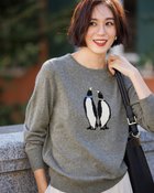 【ドゥクラッセ/DoCLASSE】のインターシャ編み・モチーフニット グレー|ID: prp329100004848161 ipo3291000000035432280