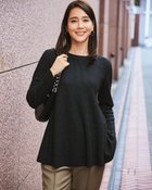 【ドゥクラッセ/DoCLASSE】のラメリブニット・ペプラムチュニック ラメブラック|ID: prp329100004848176 ipo3291000000035432429