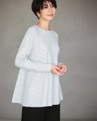 【ドゥクラッセ/DoCLASSE】のラメリブニット・ペプラムチュニック ラメグレー|ID: prp329100004848176 ipo3291000000035432430