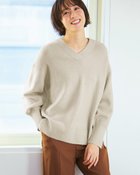 【ドゥクラッセ/DoCLASSE】のストレッチタム・Vネックニット ライトグレー|ID: prp329100004848178 ipo3291000000035432450