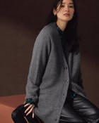 【ドゥクラッセ/DoCLASSE】のベビーアルパカ・Vネックロングカーディガン グレー|ID: prp329100004848182 ipo3291000000035432488
