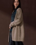 【ドゥクラッセ/DoCLASSE】のベビーアルパカ・Vネックロングカーディガン ダークトープ|ID: prp329100004848182 ipo3291000000035432496