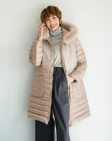 【ドゥクラッセ/DoCLASSE】のAIRダウン・異素材ドッキングコート 人気、トレンドファッション・服の通販 founy(ファニー) ファッション Fashion レディースファッション Fashion for Women アウター Coat / Outerwear Collection コート・ロングコート・ピーコート Long Coats, Peacoats & More エレガント 上品 Elegant スリット Slit, Slit Detail タフタ Taffeta, Structured Fabric ダウン Down, Puffer ドッキング Docking, Mixed Material |ID:prp329100004848201