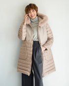 【ドゥクラッセ/DoCLASSE】のAIRダウン・異素材ドッキングコート 人気、トレンドファッション・服の通販 founy(ファニー) ファッション Fashion レディースファッション Fashion for Women アウター Coat / Outerwear Collection コート・ロングコート・ピーコート Long Coats, Peacoats & More エレガント 上品 Elegant スリット Slit, Slit Detail タフタ Taffeta, Structured Fabric ダウン Down, Puffer ドッキング Docking, Mixed Material thumbnail ベージュ|ID: prp329100004848201 ipo3291000000035432662