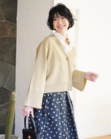 【ドゥクラッセ/DoCLASSE】のボリューム袖・クロップドカーディガン 人気、トレンドファッション・服の通販 founy(ファニー) ファッション Fashion レディースファッション Fashion for Women トップス・カットソー Cut & Sew Tops カーディガン・羽織り Layered Style Cardigans カーディガン Cardigan, Knitwear セットアップ Set-Up, Coordinated Outfit |ID:prp329100004849846