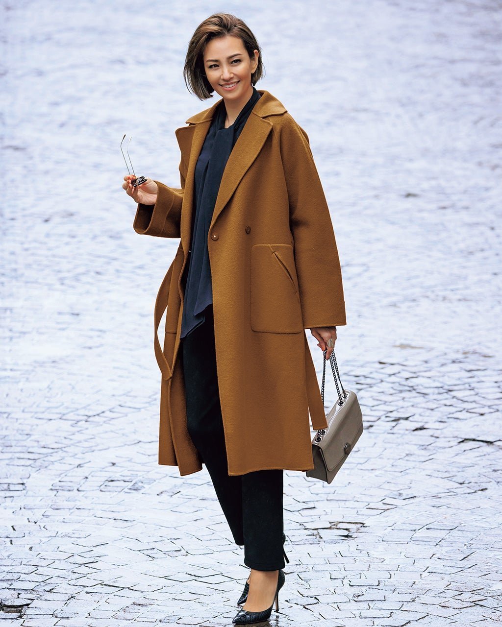 【ドゥクラッセ/DoCLASSE】のカシミヤ混ウールリバー/チェスターコート インテリア・キッズ・メンズ・レディースファッション・服の通販 founy(ファニー) 　ファッション　Fashion　レディースファッション　Fashion for Women　アウター　Coat / Outerwear Collection　コート・ロングコート・ピーコート　Long Coats, Peacoats & More　チェスターコート・ロング丈アウター　Chester Coats / Chesterfield Long Coats　チェスターコート　Chester Coat, Long Coat　キャメル|ID: prp329100004849853 ipo3291000000035515820