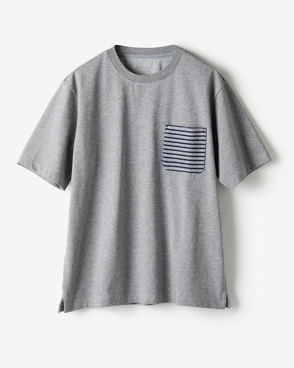 【ドゥクラッセ/DoCLASSE / MEN】のUSAコットン速乾ゆったりTボーダーポケット 半袖 インテリア・キッズ・メンズ・レディースファッション・服の通販 founy(ファニー) 　ファッション　Fashion　メンズファッション　Fashion for Men　トップス・カットソー　Cut & Sew Tops　メンズシャツ　Shirts　ポロシャツ / きれいめカジュアルスタイル　Polo Shirts　ボーダー　Border, Stripe　ポケット　Pocket, Pocket Detail　メンズ　Men's, Menswear　半袖　Short Sleeve, Half Sleeve　杢グレー|ID: prp329100004852138 ipo3291000000035619363