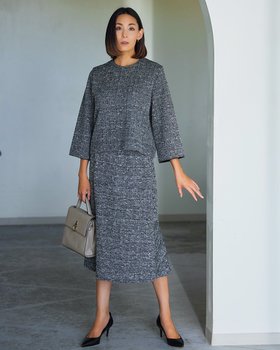 【ドゥクラッセ/DoCLASSE】 ツイーディジャカード・マーメイドスカート人気、トレンドファッション・服の通販 founy(ファニー) ファッション Fashion レディースファッション Fashion for Women スカート Skirts ジャカード／ジャガード Jacquard, Woven Pattern ストレッチ Stretch, Stretchy Fabric セットアップ Set-Up, Coordinated Outfit パターン Pattern, Design Print マーメイド Mermaid, Fishtail Silhouette |ID:prp329100004852140