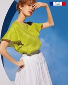 【ドゥクラッセ/DoCLASSE】の21番フレンチリネン・ラッフル袖ブラウス 人気、トレンドファッション・服の通販 founy(ファニー) ファッション Fashion レディースファッション Fashion for Women トップス・カットソー Cut & Sew Tops シャツ・ブラウス・オフィスカジュアル Elegant Blouses & Button-Ups thumbnail イエロー|ID: prp329100004852141 ipo3291000000035619469