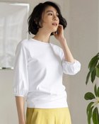 【ドゥクラッセ/DoCLASSE】のクルーネック/パフ7分袖・ドゥクラッセTシャツ ホワイト|ID: prp329100004855706 ipo3291000000035794420