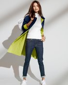 【ドゥクラッセ/DoCLASSE】の二重織リバーシブル・ステンカラーコート ネイビー&times;グリーン|ID: prp329100004855810 ipo3291000000035798157