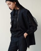 【ドゥクラッセ/DoCLASSE】のシルキーダブルフェイス・コクーンジレ ブラック|ID: prp329100004856951 ipo3291000000035832879