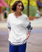 【ドゥクラッセ/DoCLASSE】のレイヤード風・キーネックベスト&シャツ オフホワイト|ID: prp329100004856960 ipo3291000000035833023