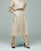 【ドゥクラッセ/DoCLASSE】のとろみデニム・ボタンデザインフレアスカート ライトベージュ|ID: prp329100004856961 ipo3291000000036247234