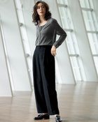 【ドゥクラッセ/DoCLASSE】のバルキーリネンタッチ・カーブテーパードパンツ ダークネイビー|ID: prp329100004856971 ipo3291000000035833139