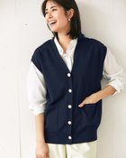 【ドゥクラッセ/DoCLASSE】のメタルボタン・ニットベスト ミッドナイトブルー|ID: prp329100004856973 ipo3291000000035833171