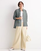 【ドゥクラッセ/DoCLASSE】のシアーライト・2WAYオーバーシャツ オリーブ|ID: prp329100004856975 ipo3291000000035833229