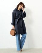 【ドゥクラッセ/DoCLASSE】のシャットウインド・ステンカラーロングコート ミッドナイトブルー|ID: prp329100004856977 ipo3291000000035833248