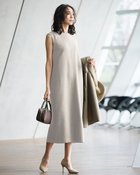 【ドゥクラッセ/DoCLASSE】のバルキーリネンタッチ・Iラインワンピース ライトグレー|ID: prp329100004856985 ipo3291000000035833320