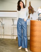 【ドゥクラッセ/DoCLASSE】のフォルムデニム・セミワイド/68cm 人気、トレンドファッション・服の通販 founy(ファニー) ファッション Fashion レディースファッション Fashion for Women パンツ Pants & Trousers 新作・新入荷 New Arrivals / New In ストレッチ Stretch, Stretchy Fabric デニム Denim, Jeans Material バランス Balance, Style Balance フォルム Silhouette, Form ワイド Wide, Wide Fit ヴィンテージ Vintage Style thumbnail ライトインディゴ|ID: prp329100004856990 ipo3291000000035833398