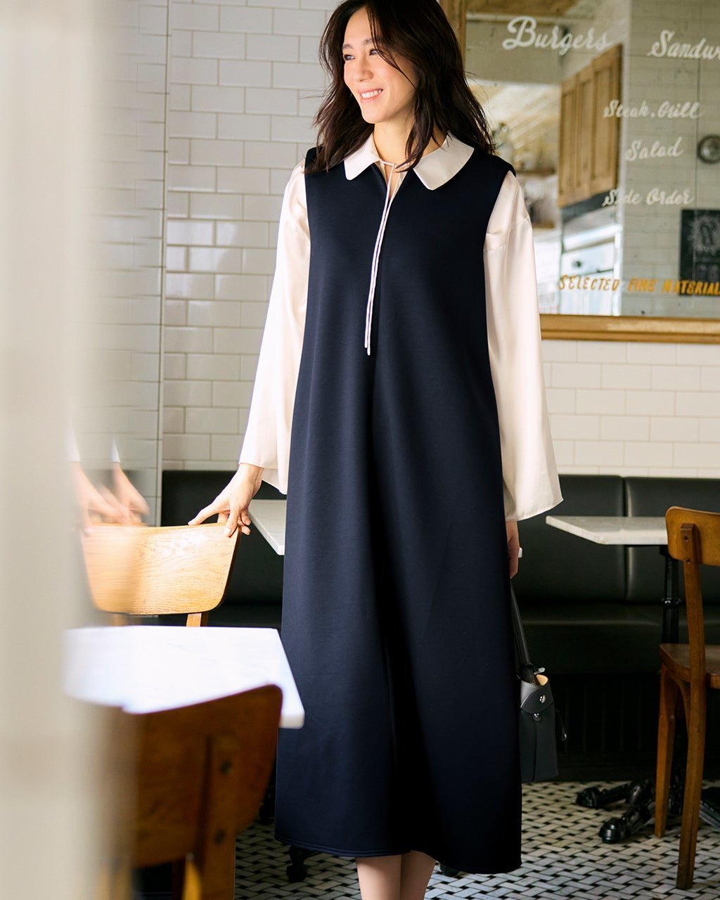 【ドゥクラッセ/DoCLASSE】のライトダンボールニット・ジャンスカ インテリア・キッズ・メンズ・レディースファッション・服の通販 founy(ファニー) 　ファッション　Fashion　レディースファッション　Fashion for Women　ワンピース　Dresses　新作・新入荷　New Arrivals / New In　スマート　Smart, Elegant　フレア　Flare, Flared　フロント　Front, Front Design　ベーシック　Basic, Essential　ミッドナイトブルー|ID: prp329100004856992 ipo3291000000035833408