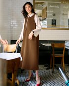 【ドゥクラッセ/DoCLASSE】のライトダンボールニット・ジャンスカ 人気、トレンドファッション・服の通販 founy(ファニー) ファッション Fashion レディースファッション Fashion for Women ワンピース Dresses 新作・新入荷 New Arrivals / New In スマート Smart, Elegant フレア Flare, Flared フロント Front, Front Design ベーシック Basic, Essential thumbnail ライトブラウン|ID: prp329100004856992 ipo3291000000035833414