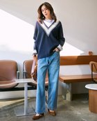 【ドゥクラッセ/DoCLASSE】のフォルムデニム・ストレート/68cm 人気、トレンドファッション・服の通販 founy(ファニー) ファッション Fashion レディースファッション Fashion for Women パンツ Pants & Trousers 新作・新入荷 New Arrivals / New In ストレッチ Stretch, Stretchy Fabric ストレート Straight, Straight Cut デニム Denim, Jeans Material フォルム Silhouette, Form ヴィンテージ Vintage Style thumbnail ライトインディゴ|ID: prp329100004856994 ipo3291000000035833424