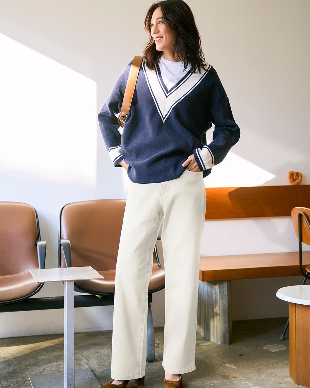 【ドゥクラッセ/DoCLASSE】のフォルムデニム・ストレート/68cm インテリア・キッズ・メンズ・レディースファッション・服の通販 founy(ファニー) 　ファッション　Fashion　レディースファッション　Fashion for Women　パンツ　Pants & Trousers　新作・新入荷　New Arrivals / New In　ストレッチ　Stretch, Stretchy Fabric　ストレート　Straight, Straight Cut　デニム　Denim, Jeans Material　フォルム　Silhouette, Form　ヴィンテージ　Vintage Style　オフホワイト|ID: prp329100004856994 ipo3291000000035833426