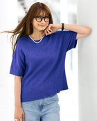 【ドゥクラッセ/DoCLASSE】のコットンブークレ・ボックスプルオーバー 人気、トレンドファッション・服の通販 founy(ファニー) ファッション Fashion レディースファッション Fashion for Women トップス・カットソー Cut & Sew Tops ニット Knit Tops & Sweaters カジュアルプルオーバー・ニットトップス Pullovers & Knit Tops / Casual Pullovers 新作・新入荷 New Arrivals / New In シンプル Simple, Minimal セーター Sweater, Knitwear 春 Spring thumbnail ブルー|ID: prp329100004856995 ipo3291000000035833454