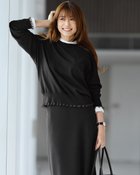 【ドゥクラッセ/DoCLASSE】のシアーフリル・クルーネックニット 人気、トレンドファッション・服の通販 founy(ファニー) ファッション Fashion レディースファッション Fashion for Women ワンピース Dresses 新作・新入荷 New Arrivals / New In おすすめ Recommended / Our Picks なめらか Smooth, Silky Texture シンプル Simple, Minimal セットアップ Set-Up, Coordinated Outfit トレンド Trend, Trending Now フォルム Silhouette, Form thumbnail ブラック|ID: prp329100004856997 ipo3291000000035833463