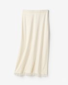 【ドゥクラッセ/DoCLASSE】のシアーフリル・ニットスカート オフホワイト|ID: prp329100004856998 ipo3291000000035833482