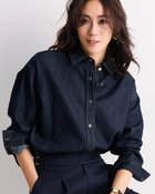 【ドゥクラッセ/DoCLASSE】のボウタイデザイン・デニムシャツ インディゴ|ID: prp329100004857002 ipo3291000000035833547