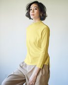 【ドゥクラッセ/DoCLASSE】のプチハイネック/8分袖・ドゥクラッセTシャツ ペールイエロー|ID: prp329100004858265 ipo3291000000035894980