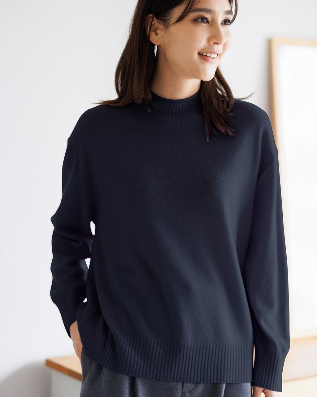 【ドゥクラッセ/DoCLASSE】のウールカシミヤ・ロールハイネックニット インテリア・キッズ・メンズ・レディースファッション・服の通販 founy(ファニー) ファッション Fashion レディースファッション Fashion for Women トップス・カットソー Cut & Sew Tops ニット Knit Tops & Sweaters なめらか Smooth, Silky Texture ジャケット Jacket, Outerwear セーター Sweater, Knitwear ミッドナイトブルー|ID: prp329100004858271 ipo3291000000035895058