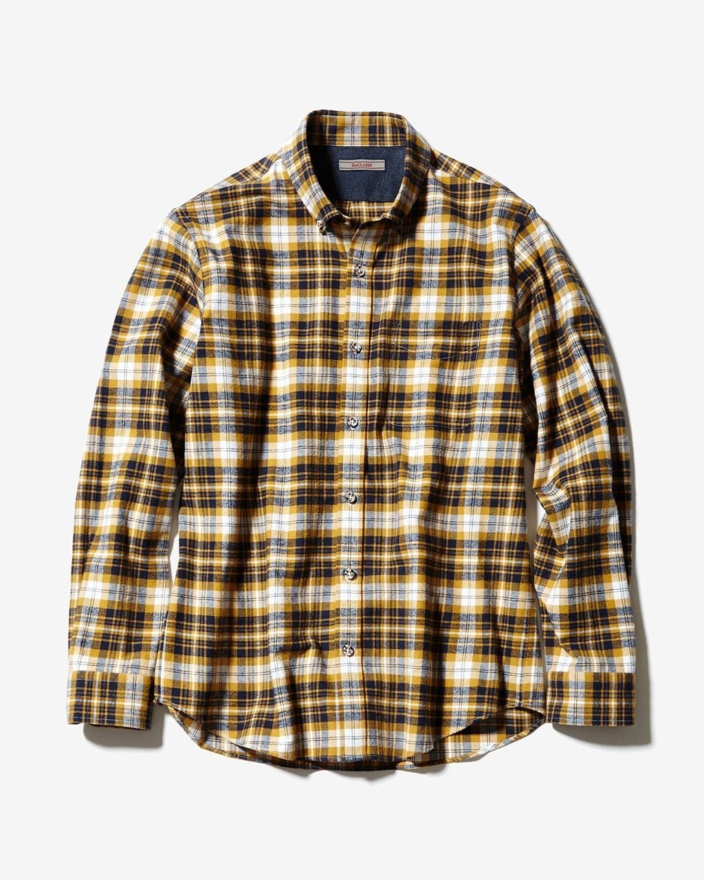 【ドゥクラッセ/DoCLASSE / MEN】のドレスネルシャツ/ボタンダウン インテリア・キッズ・メンズ・レディースファッション・服の通販 founy(ファニー) 　ファッション　Fashion　メンズファッション　Fashion for Men　ジャケット　Jacket, Outerwear　スマート　Smart, Elegant　ダウン　Down, Puffer　ダブル　Double, Double-Breasted　ドレス　Dress, One-Piece　ポケット　Pocket, Pocket Detail　メンズ　Men's, Menswear　ヨーク　Yoke, Yoke Design　ループ　Loop, Loop Knit　無地　Plain, Solid Color　イエロー|ID: prp329100004859194 ipo3291000000035933225