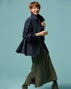 【ドゥクラッセ/DoCLASSE】のメモリータフタ・ペプラムギャザージャケット ミッドナイトブルー|ID: prp329100004859207 ipo3291000000035933431