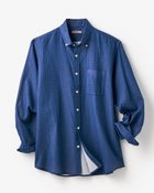 【ドゥクラッセ/DoCLASSE / MEN】の綿100%ダブルクロスシャツ ブルー|ID: prp329100004860288 ipo3291000000035992061