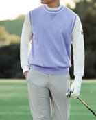 【ドゥクラッセ/DoCLASSE / MEN】のレトロウォッシュ綿100%ニットベスト サックス|ID: prp329100004860315 ipo3291000000035992333