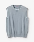 【ドゥクラッセ/DoCLASSE / MEN】のレトロウォッシュ綿100%ニットベスト ブルーグレー|ID: prp329100004860315 ipo3291000000035992335