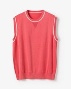 【ドゥクラッセ/DoCLASSE / MEN】のレトロウォッシュ綿100%ニットベスト サーモンピンク|ID: prp329100004860315 ipo3291000000035992336